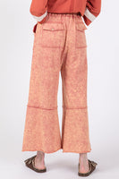 SAGE + FIG Mineral Washed Terry Wide Leg Pants